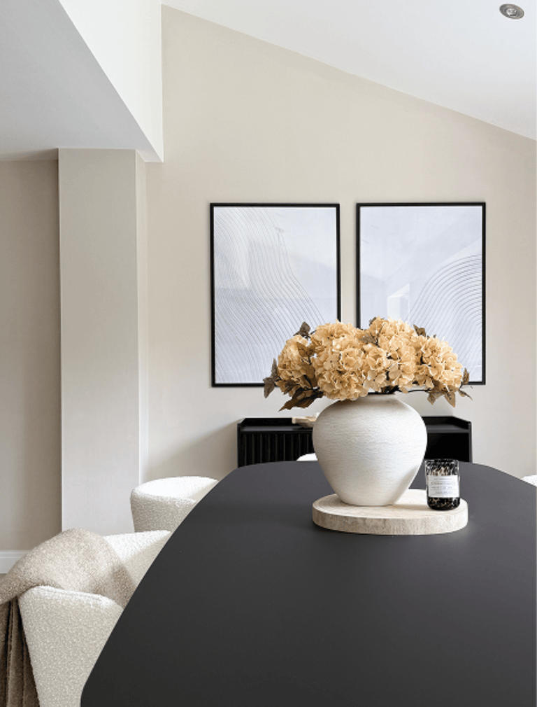 Faux Hydrangea Autumn Bouquet - Cream (7 stems)