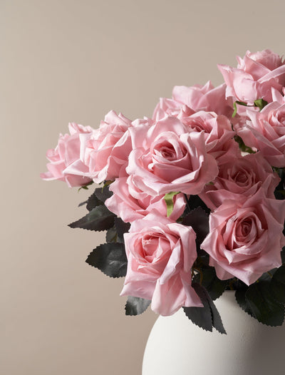 Faux Rose Bouquet - Pink (27 Rose Heads)
