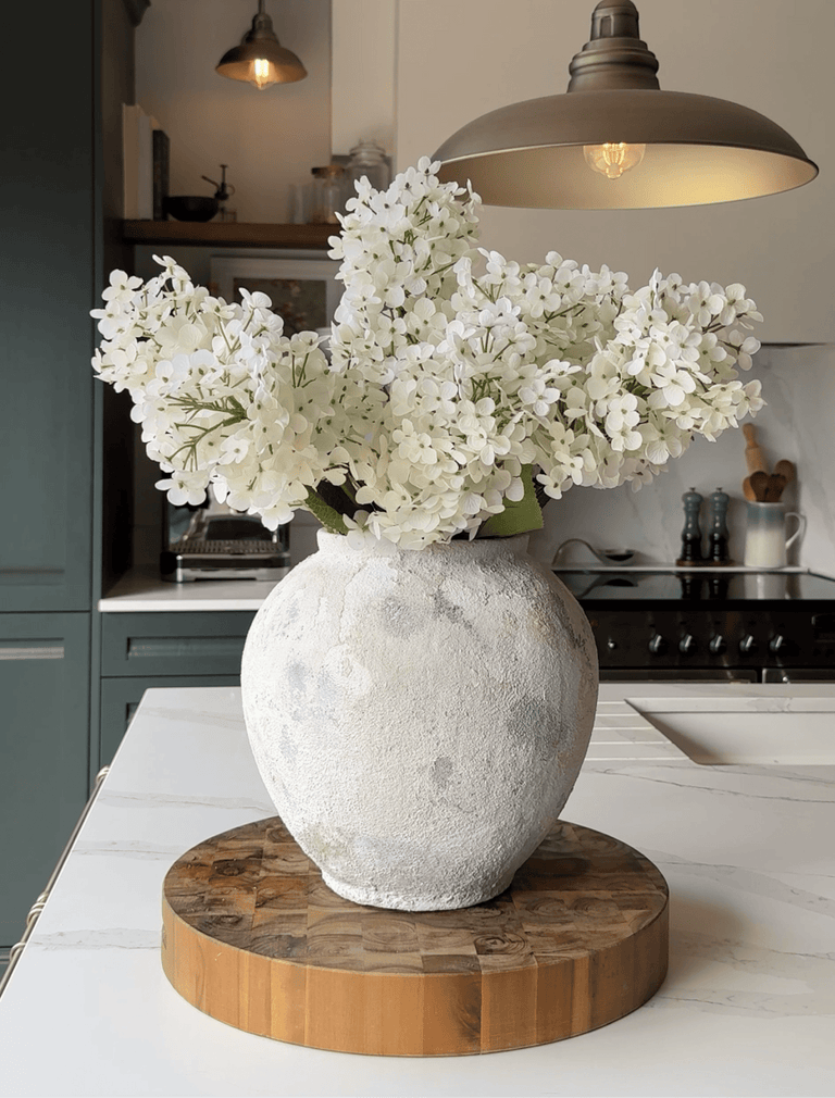 Faux Lilacs - White (7 Stems)