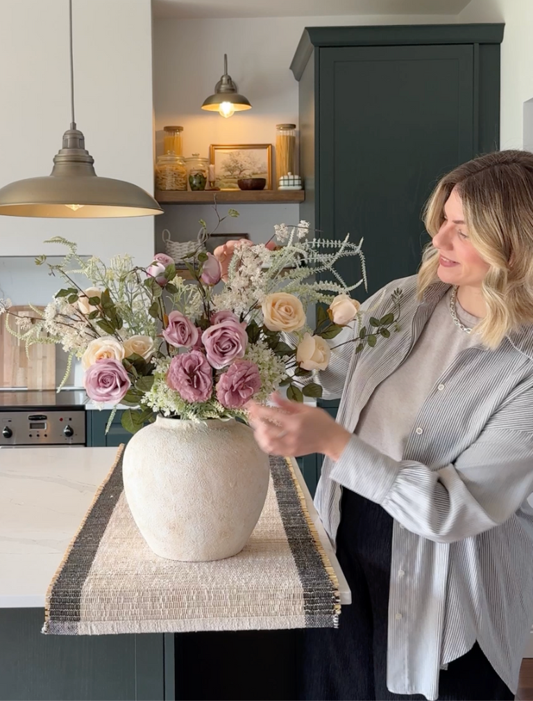 Faux Spring Arrangement - Blush Rose