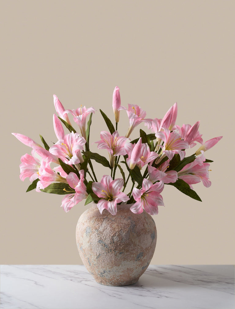 Faux Lily Arrangement - Pink