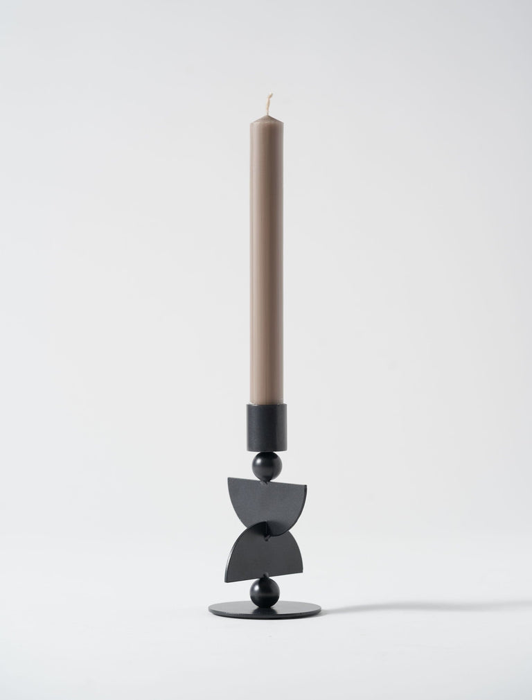 Abstract Candle Holder - Black