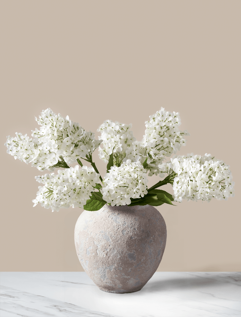 Faux Lilacs - White (7 Stems)