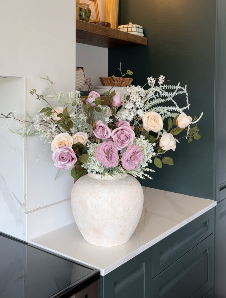 Faux Frühling Arrangement - Blush Rose