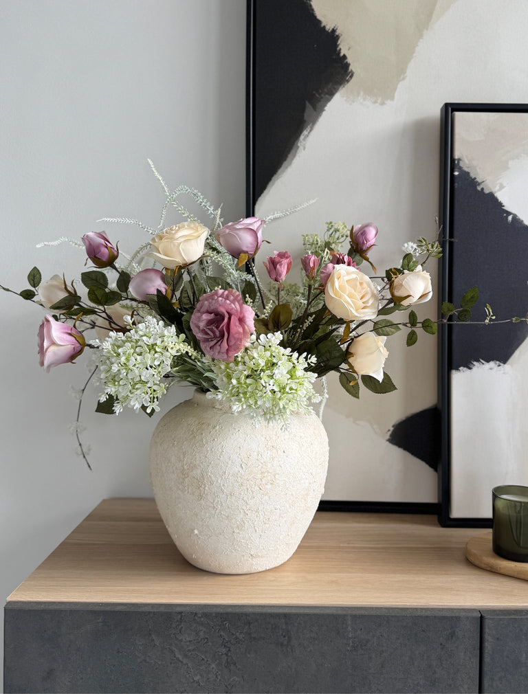 Faux Frühling Arrangement - Blush Rose