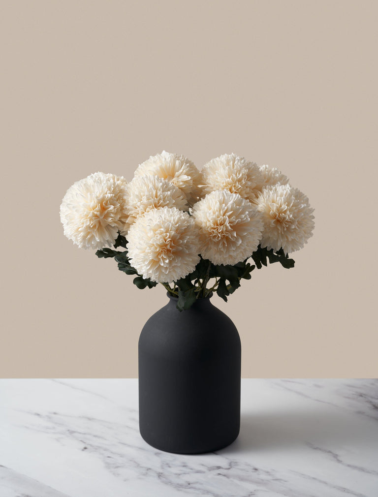 Großer Faux Kiku - Beige (10 Stiele)