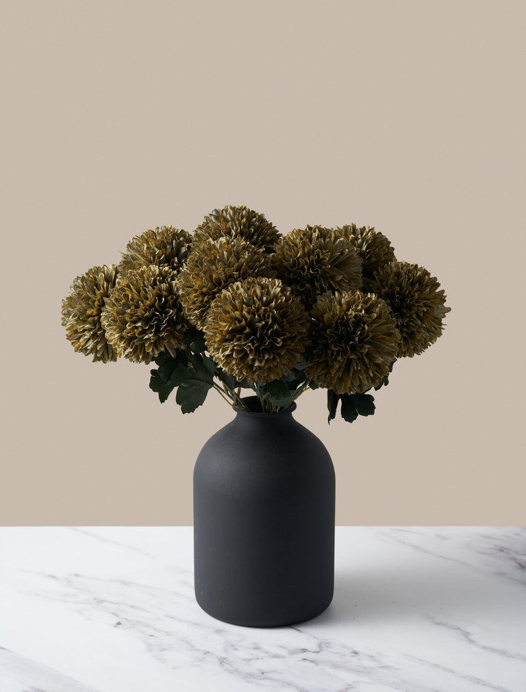 Großer Faux Kiku - Grün (10 Stiele)