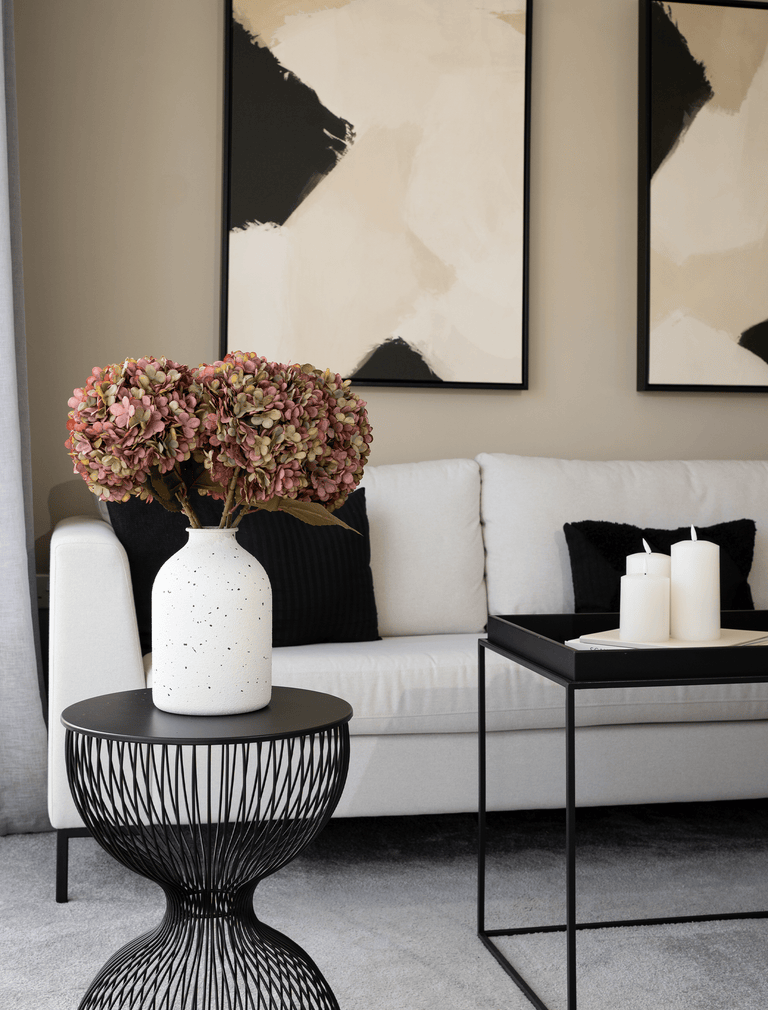 Große künstliche Hortensie - Lila (5 Stiele)