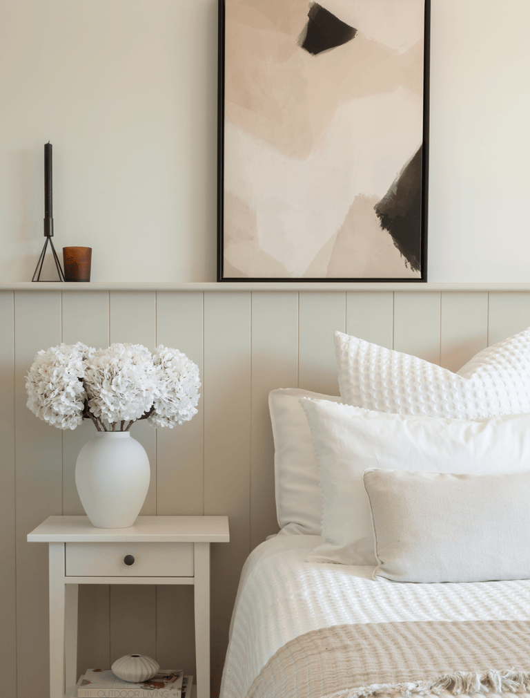 Große künstliche Hortensie - Weiß (5 Stiele)