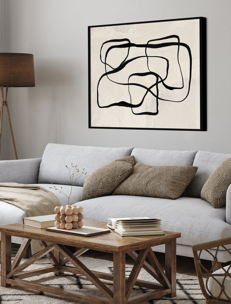 Gerahmte Leinwand - Line Art Inspired No2