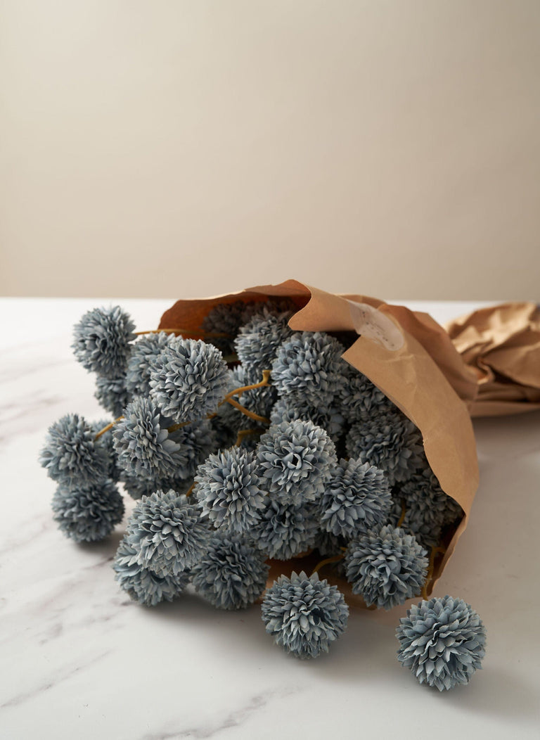 Faux Kiku Blume - Lebendig (10 Stiele / 50 Köpfe)