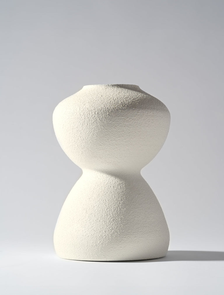 Laila vaas - Getextureerd licht taupe