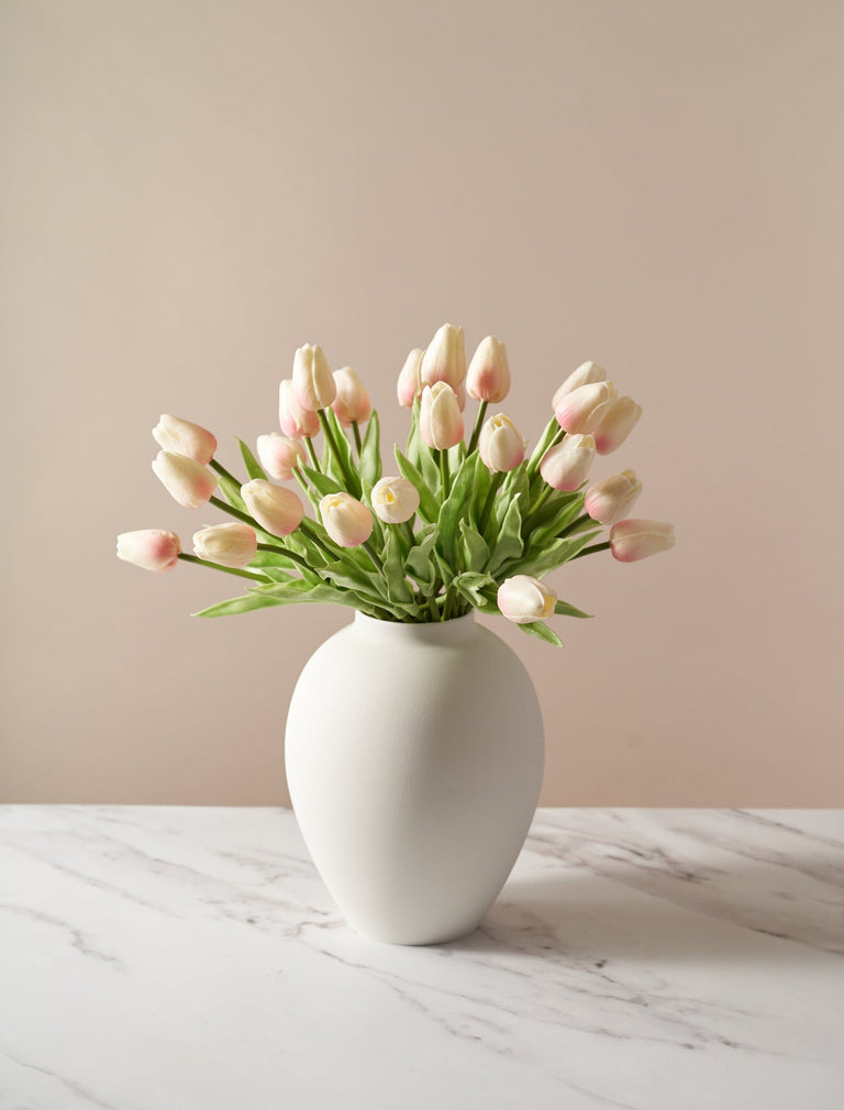 Faux tulp - baby roze (25 stelen)