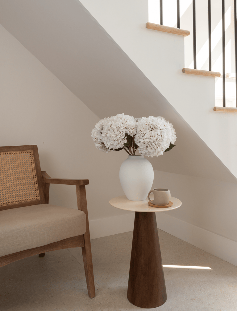 Faux hortensia groot - wit (5 stelen)