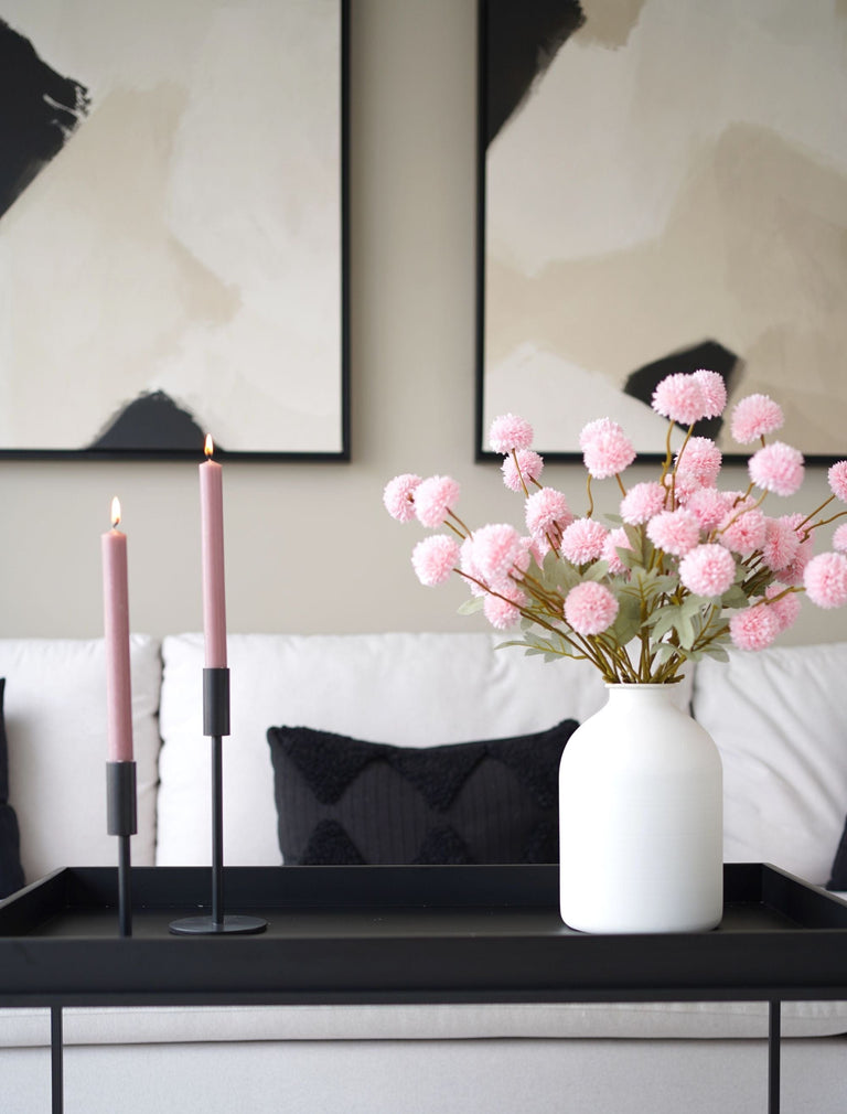 Diner Kaars 8" - Dusky Roze (Set Van 6)