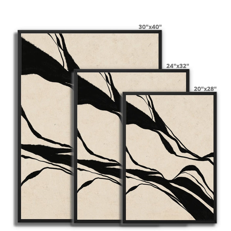 Canvas met lijst - Line Art Inspired No4
