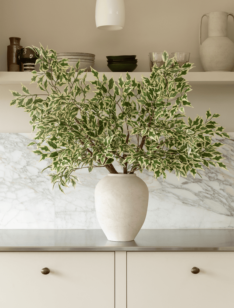 Kunstmatige oversized Ficus Anastasia-tak (2 takken)