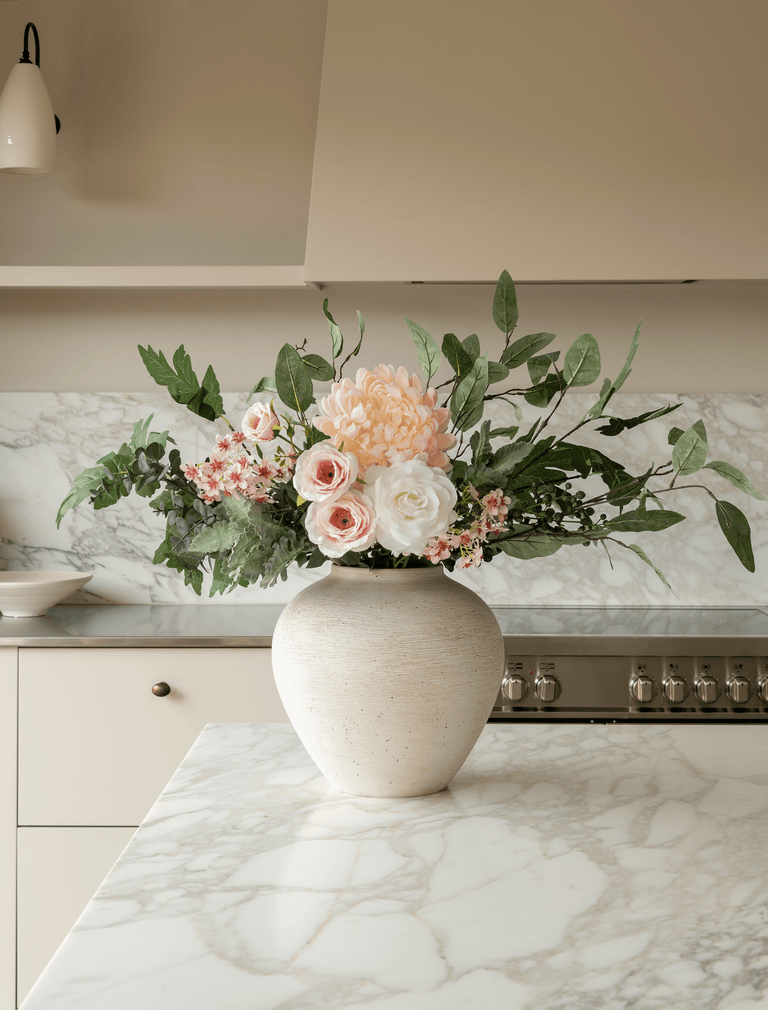 Faux-Arrangement - Blush Dahlia & Blue Berry