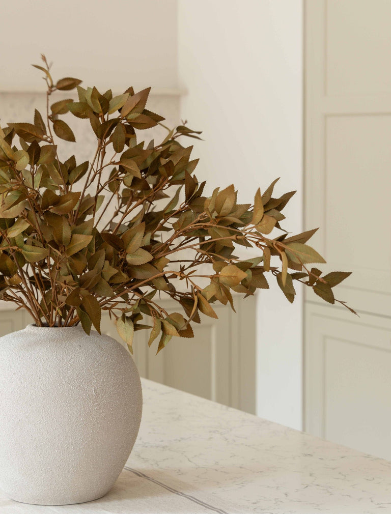 Faux Leaf Spray - Green (9 Stems)