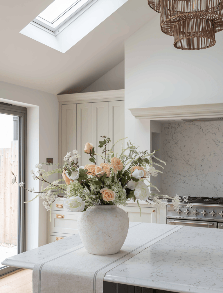 Faux Arrangement - Peach Rose