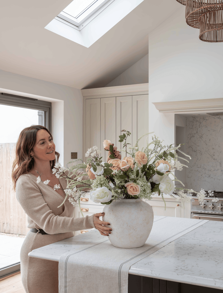 Faux Arrangement - Peach Rose