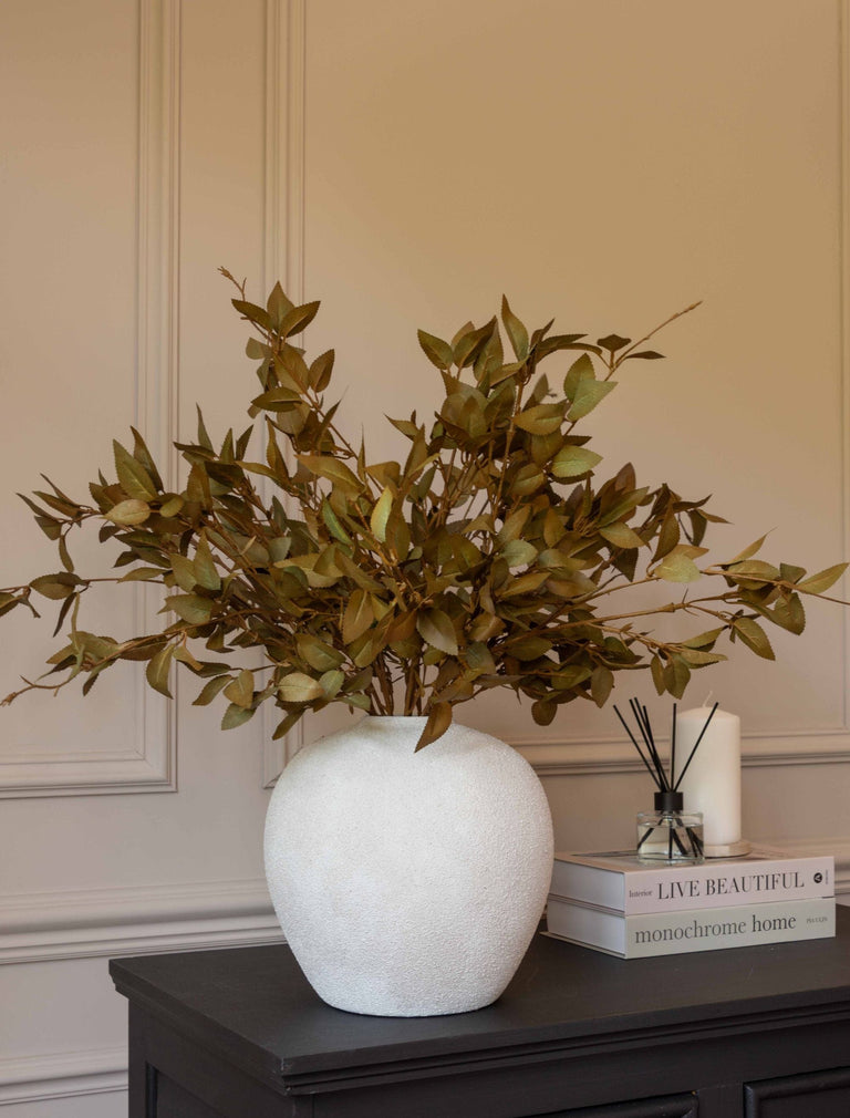 Faux Leaf Spray - Green (9 Stems)