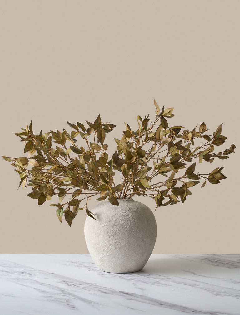 Faux Leaf Spray - Green (9 Stems)
