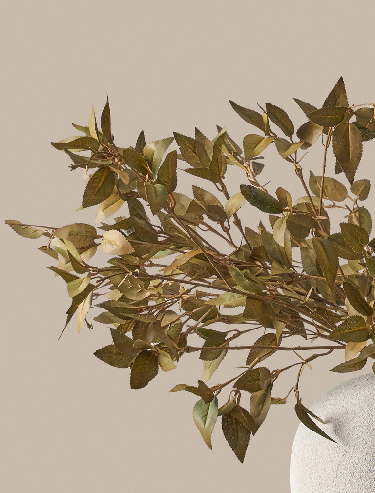 Faux Leaf Spray - Green (9 Stems)
