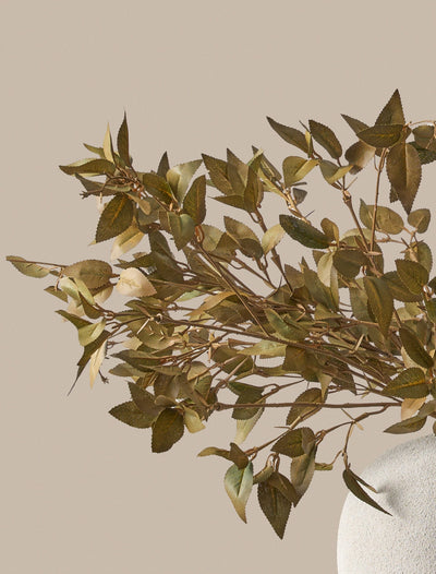 Faux Leaf Spray - Green (9 Stems)