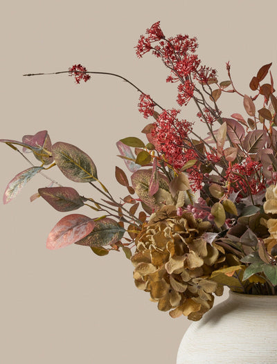Faux Arrangement  - Burgundy Berries & Hydrangea