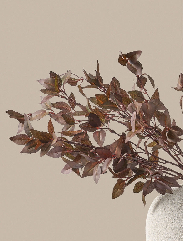 Faux Leaf Spray -  Burgundy (9 Stems)