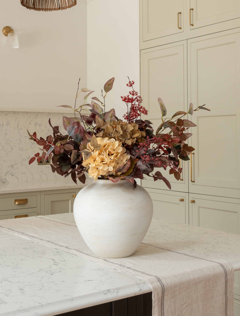 Faux Arrangement  - Burgundy Berries & Hydrangea