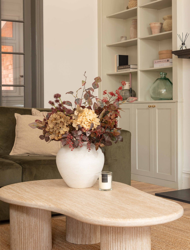 Faux Arrangement  - Burgundy Berries & Hydrangea