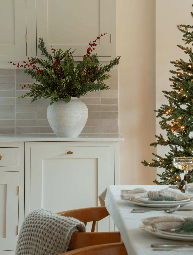 Faux Arrangement - Winter Fern & Red Berry