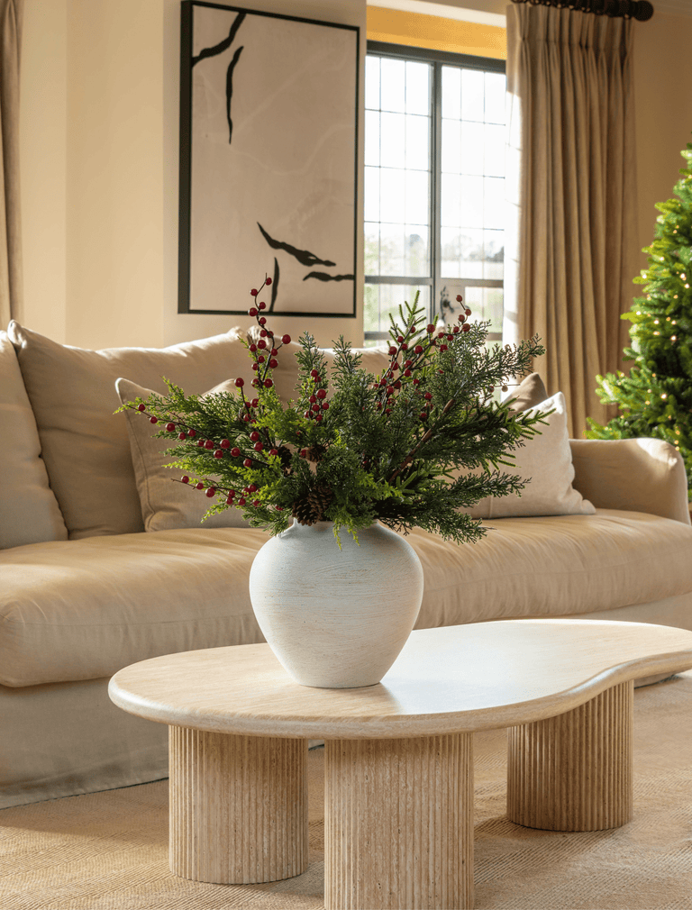 Faux Arrangement - Winter Fern & Red Berry