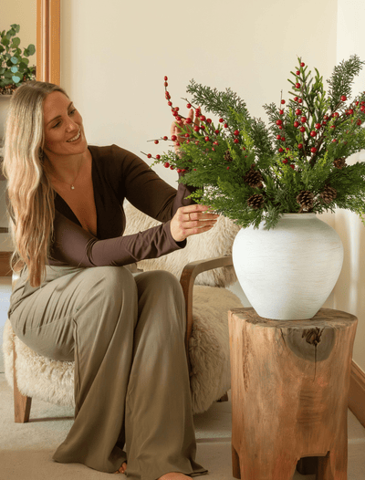 Faux Arrangement - Winter Fern & Red Berry