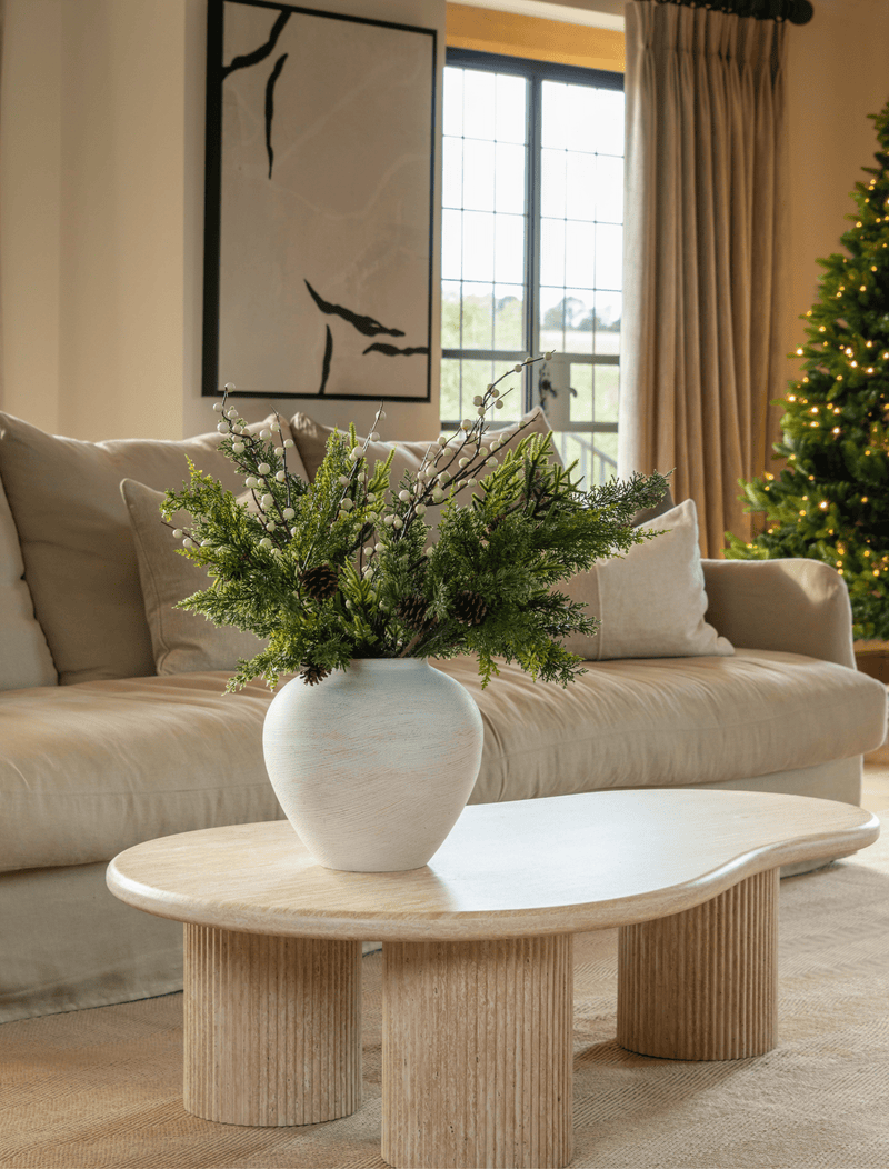 Faux Arrangement - Winter Fern & White Berry