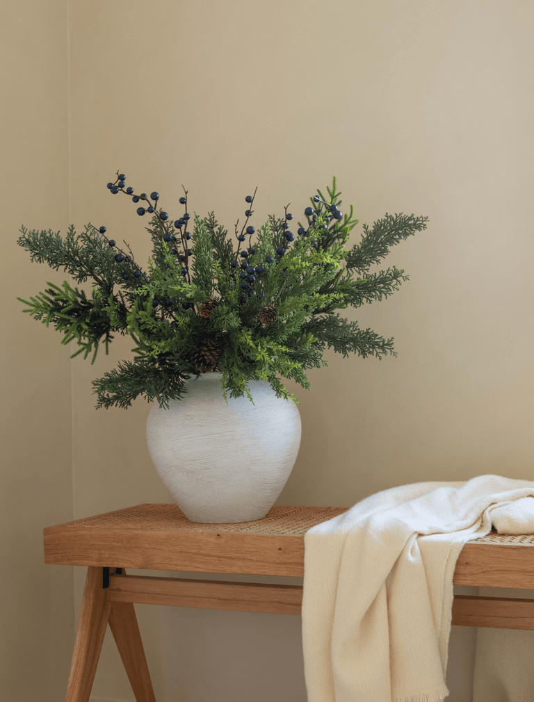 Faux Arrangement - Winter Fern & Blue Berry