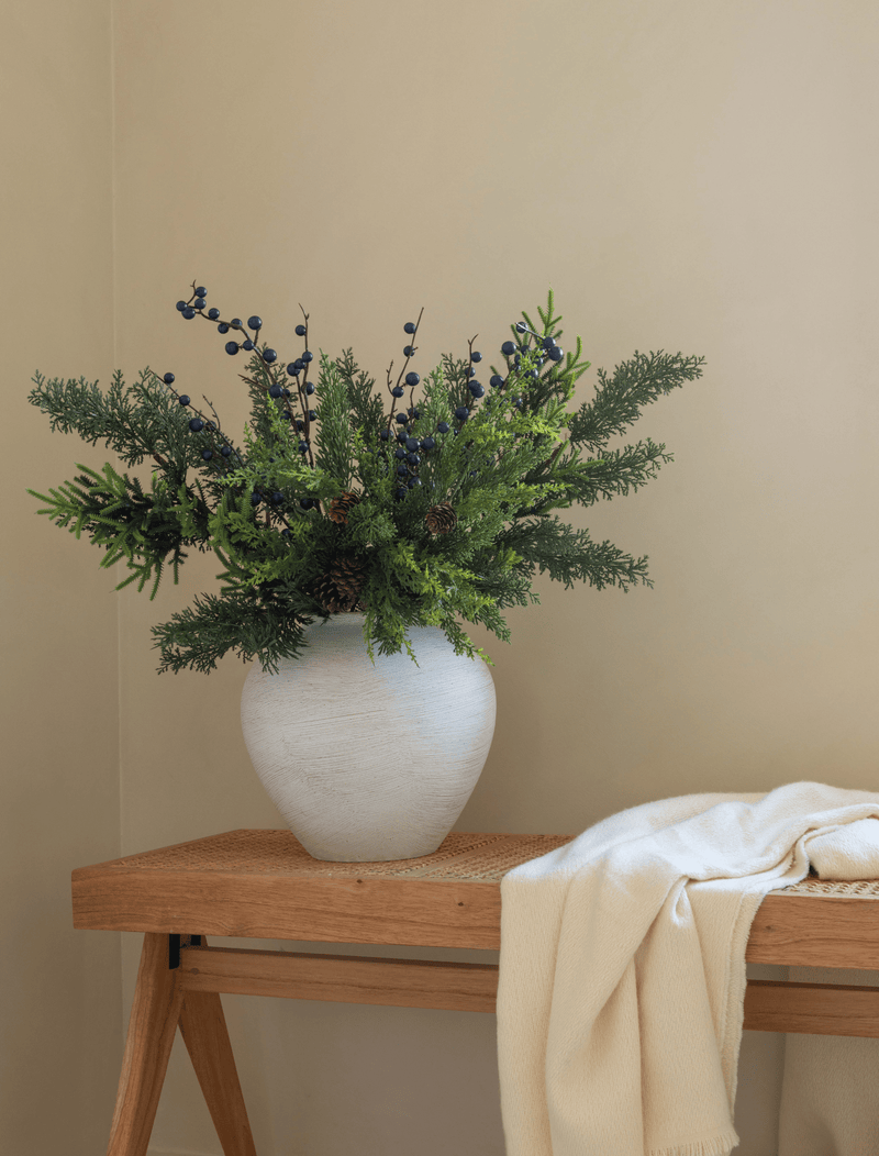 Faux Arrangement - Winter Fern & Blue Berry