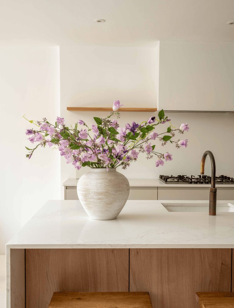 Faux-Arrangement - Glockenblume & Clematis Lila