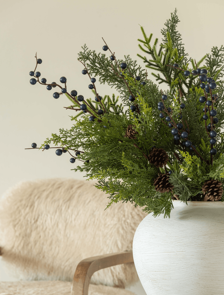 Faux Arrangement - Winter Fern & Blue Berry