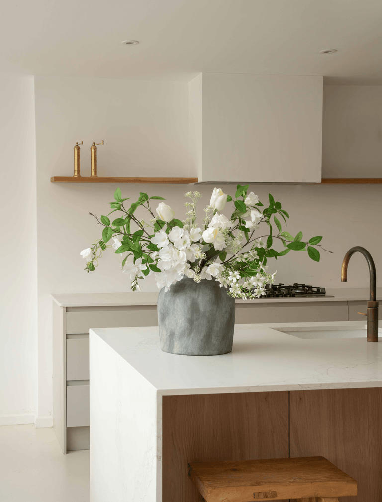 Faux Arrangement - Tulip & Agapanthus White