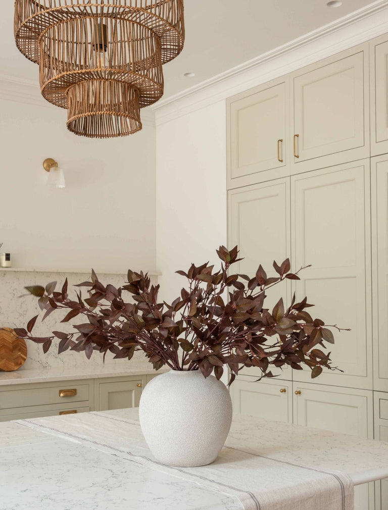 Faux Leaf Spray -  Burgundy (9 Stems)