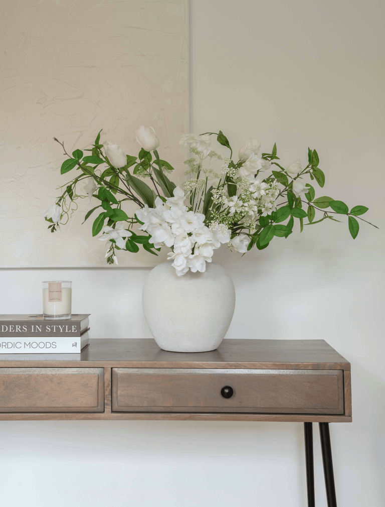 Faux Arrangement - Tulip & Agapanthus White