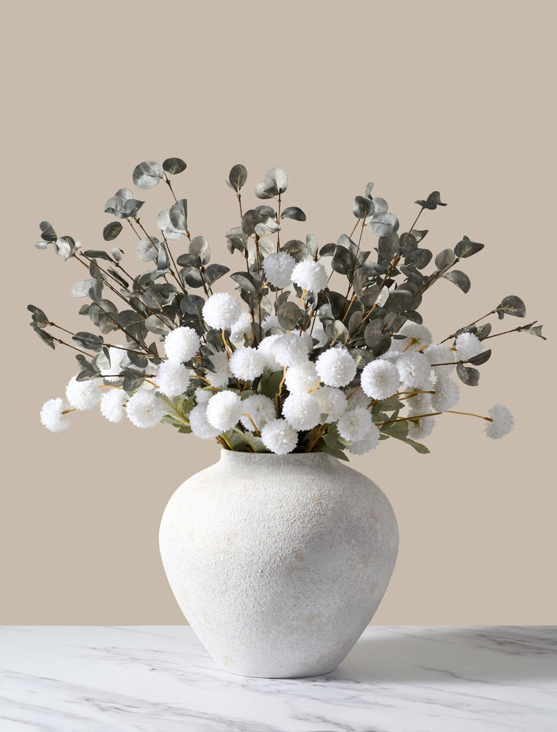 Faux Arrangement - White & Green