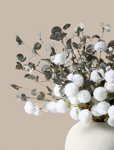 Faux Arrangement - White & Green