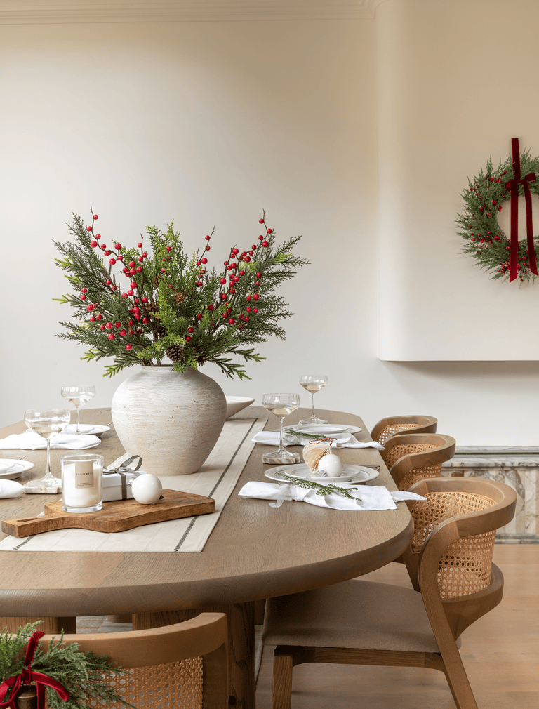 Faux Arrangement - Winter Fern & Red Berry