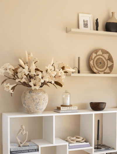 Faux Lily Arrangement - Beige