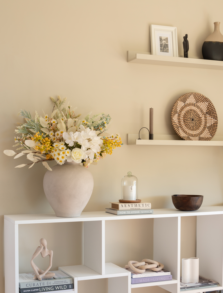 Faux Arrangement - White & Yellow Meadow