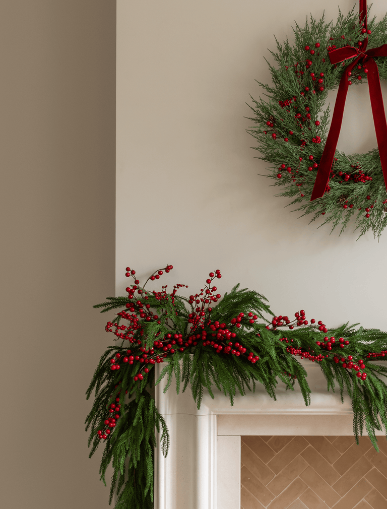 Faux Red Berry Wreath 65cm / 25 inches